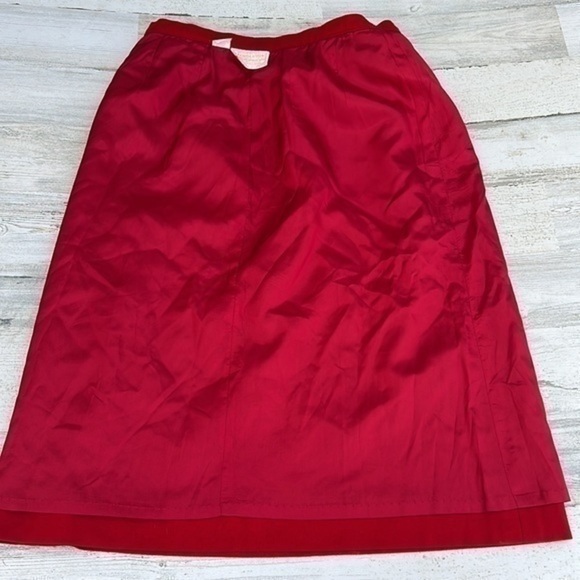 VINTAGE Pendleton Wool Red Skirt Size 12 - Picture 8 of 11
